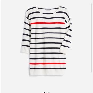 Market & Spruce 3/4 Sleeve Striped Sweater